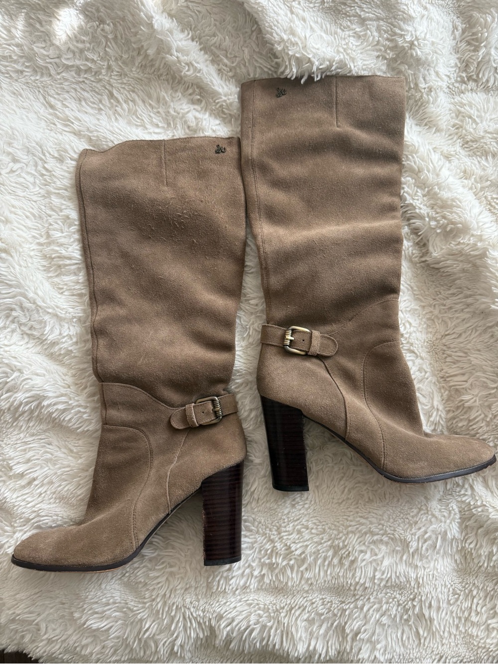 Sam Edelman Lucy boots size 7.5 suede, leather , good shape